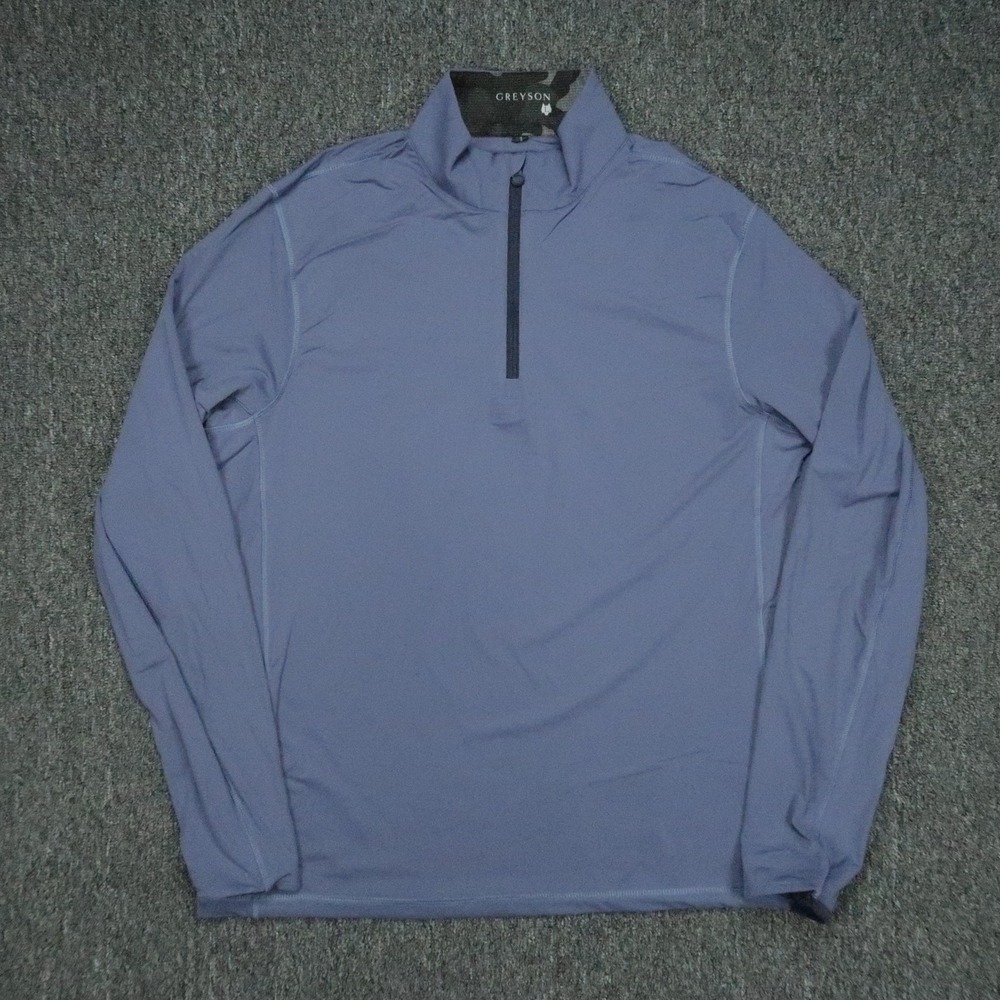 Greyson Pullover Mens Large‎ Blue Sequoia Quarter Zip Performance Golf